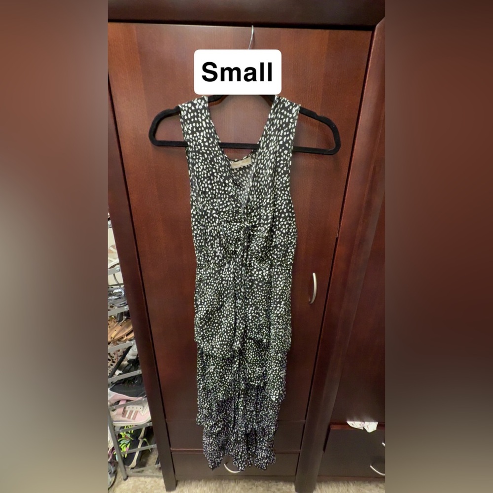 Black and White Polka Dot Dress - Small